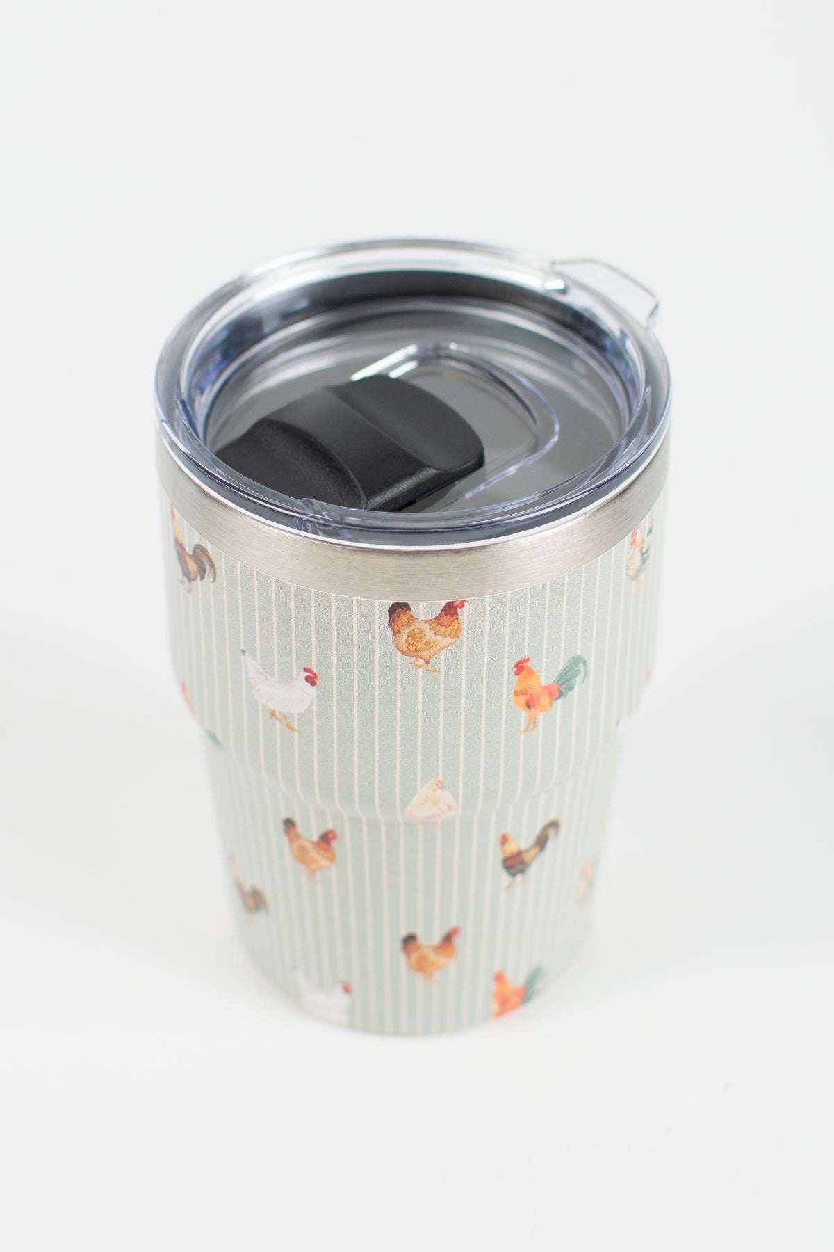 Sage Chicken Striped 12oz Little Tank Tumbler