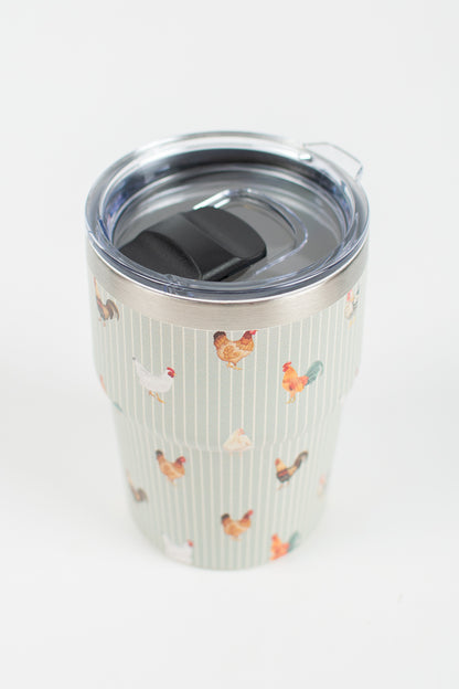 Sage Chicken Striped 12oz Little Tank Tumbler