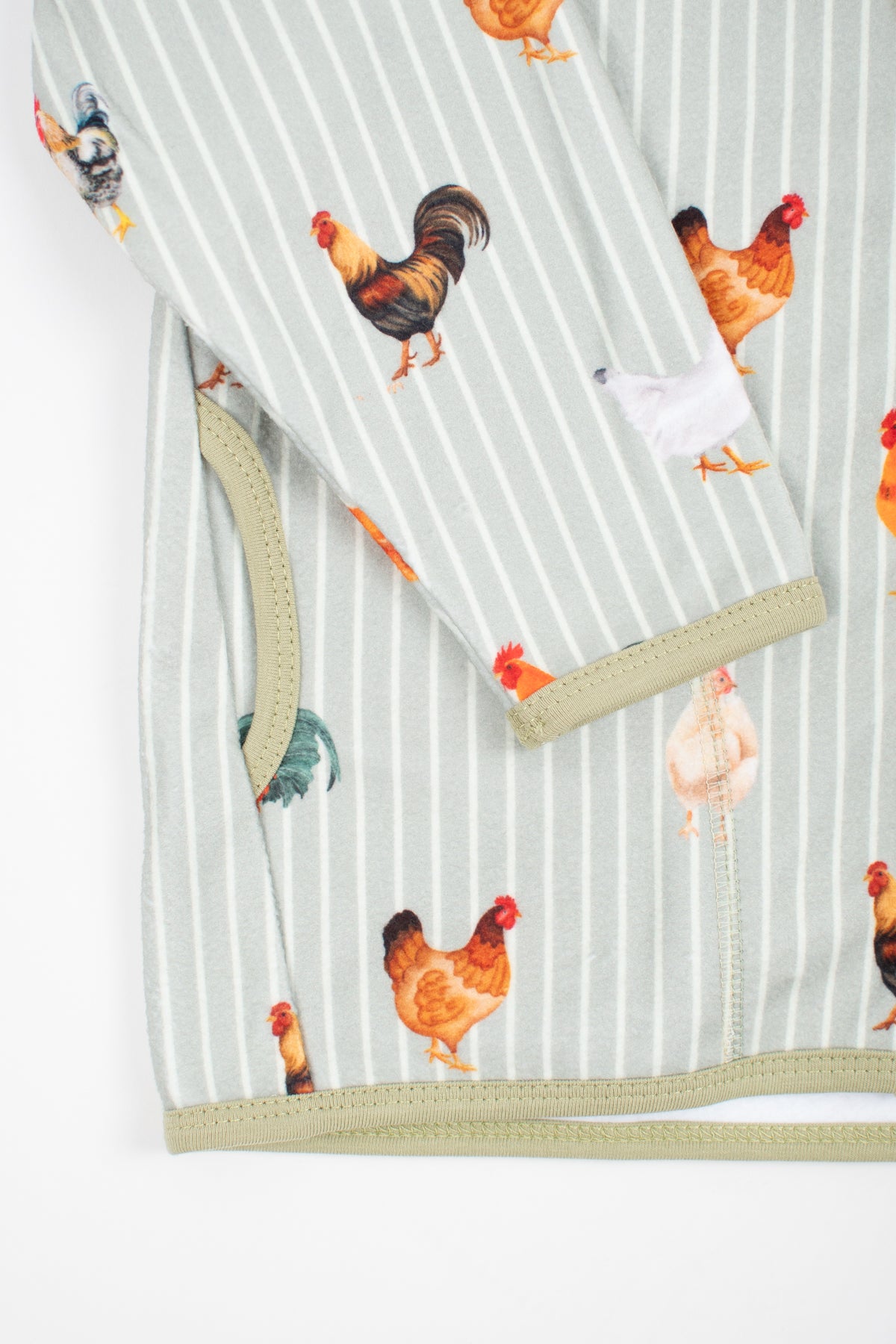 Sage Chicken Striped Toddler/Youth Zip-Up Jacket