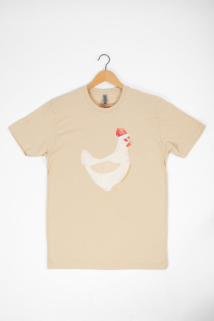 Christmas Chicken Tan Tee
