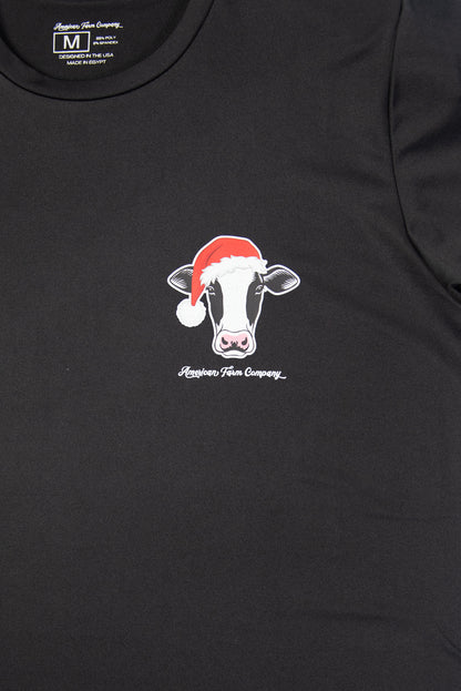 Santa Cows & Snowflakes Adult Pajama Shirt *PREORDER*