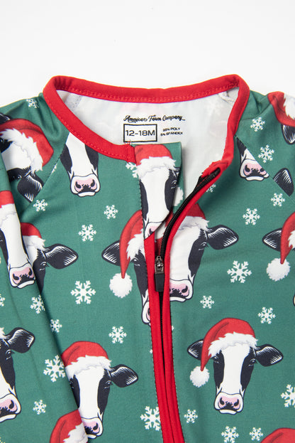 Santa Cows & Snowflakes Baby Zippy *PREORDER*