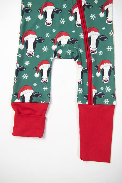 Santa Cows & Snowflakes Baby Zippy *PREORDER*
