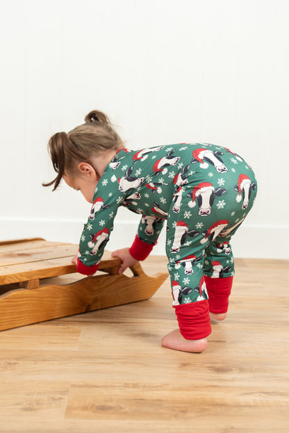 Santa Cows & Snowflakes Baby Zippy *PREORDER*