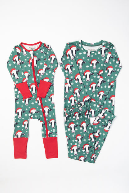 Santa Cows & Snowflakes Baby Zippy *PREORDER*