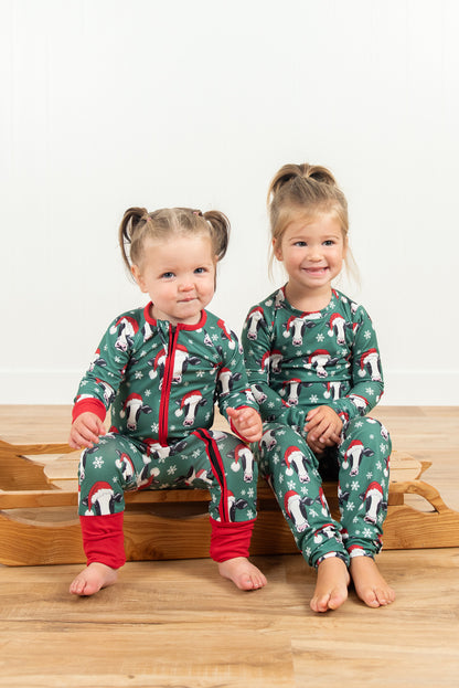 Santa Cows & Snowflakes Baby Zippy *PREORDER*