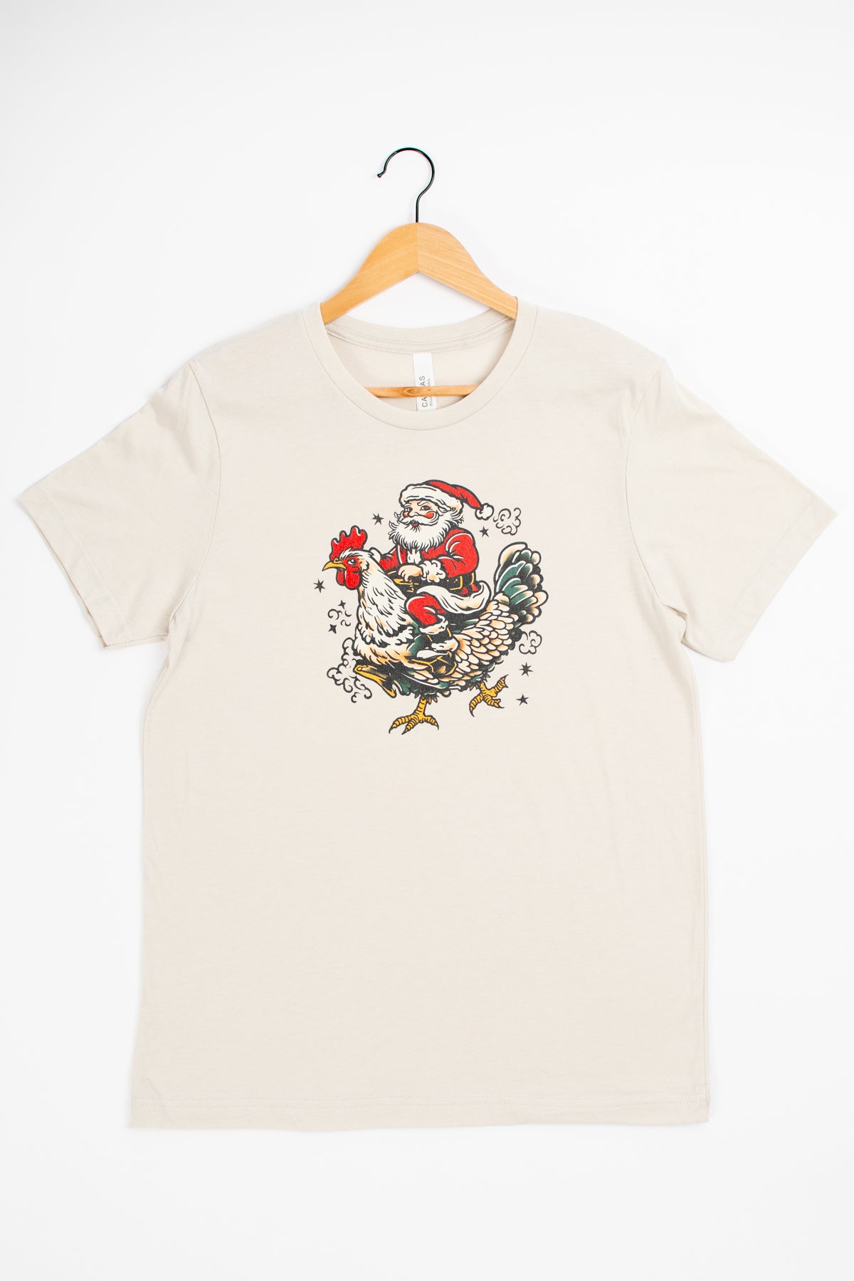 Santa Riding Chicken Tee