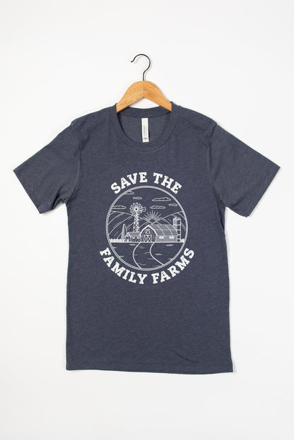 ‘Save The Family Farms’ Blue Tee