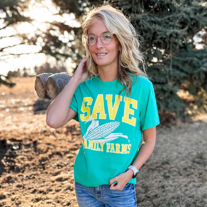 'Save Family Farms' Green Tee