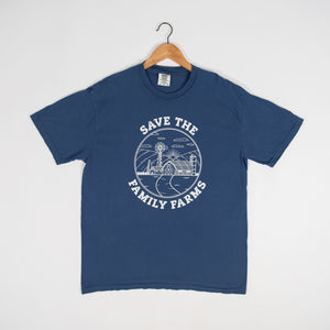 ‘Save The Family Farms’ Blue Tee - American Farm Company