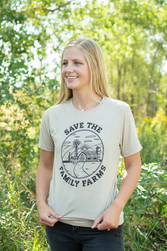 'Save the Family Farms' Tan Tee