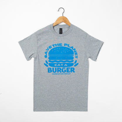 'Save the Planet - Eat a Burger' Tee - APRIL TEE OF THE MONTH - American Farm Company