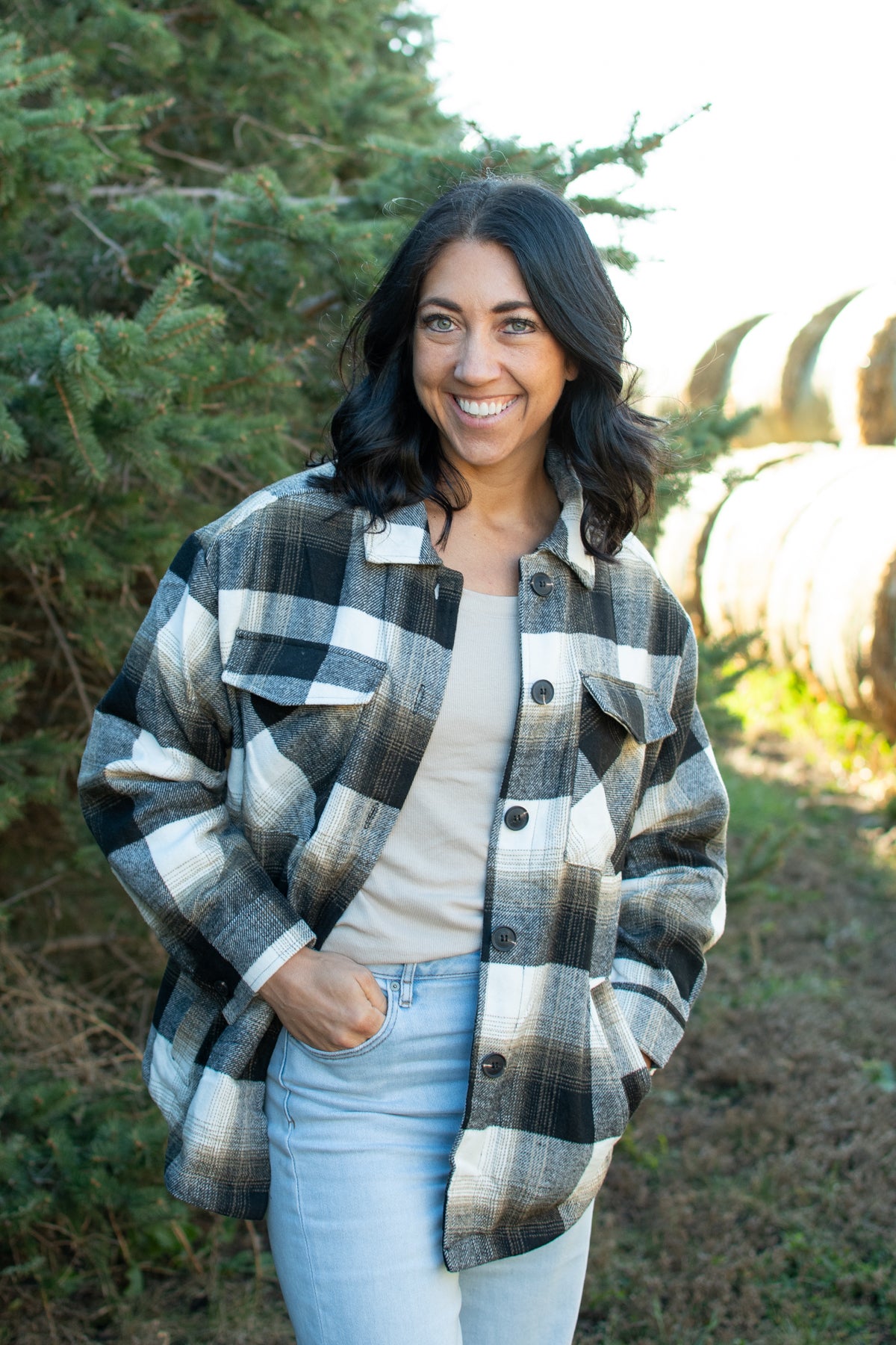 Sherpa Lined Plaid Shacket