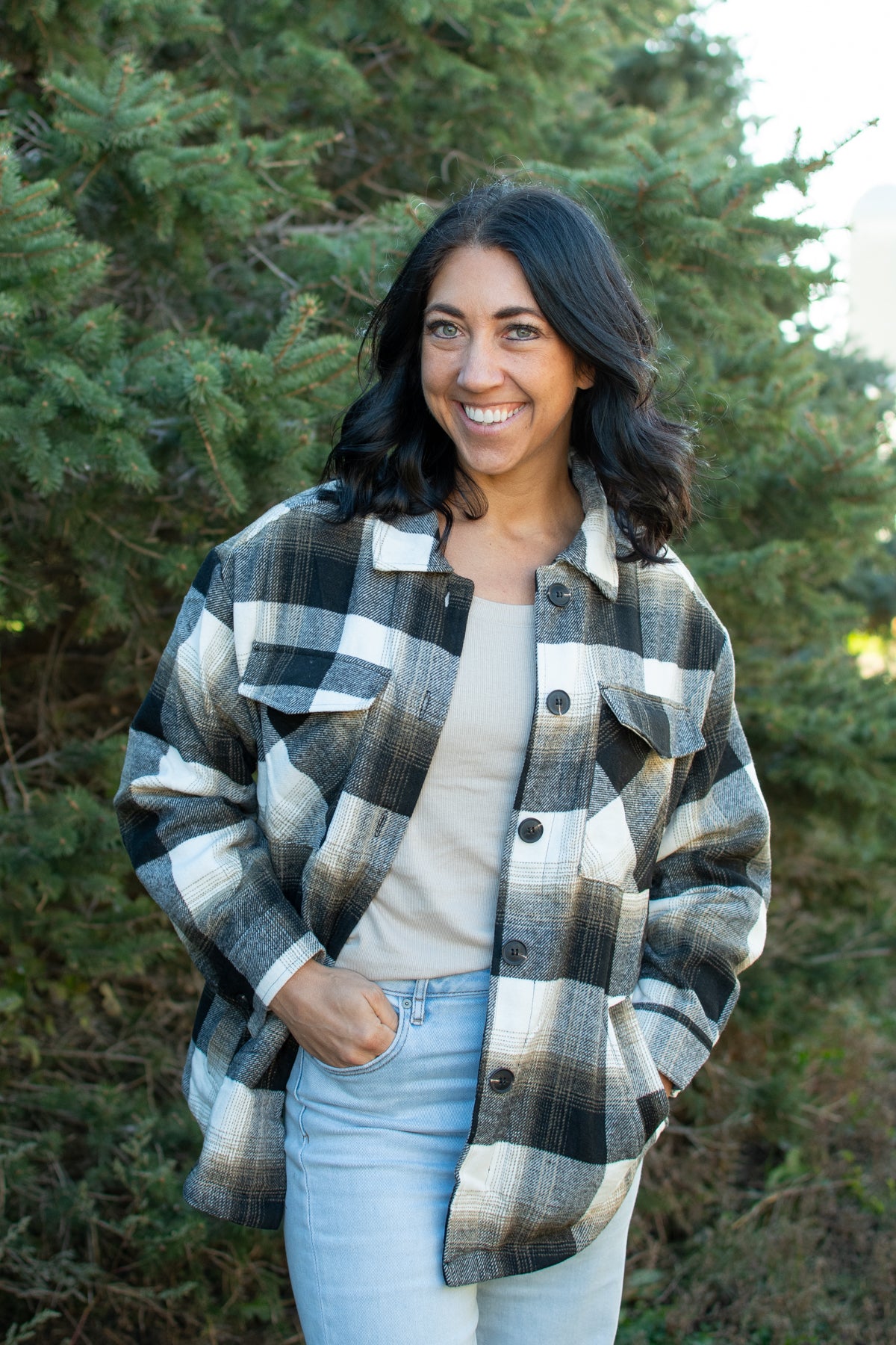 Sherpa Lined Plaid Shacket