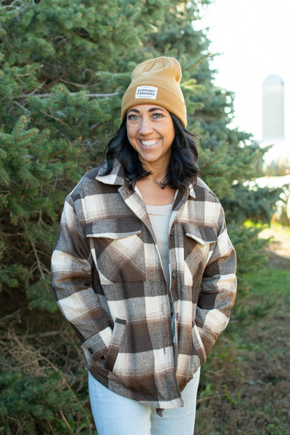 Sherpa Lined Plaid Shacket