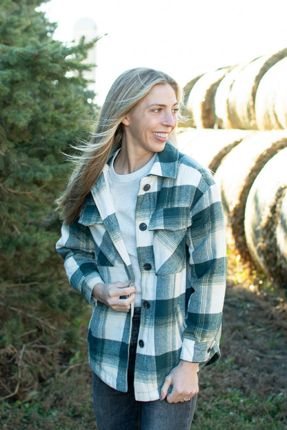 Sherpa Lined Plaid Shacket