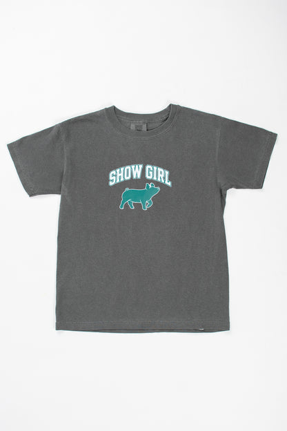 Show Girl' Fair Animal Charcoal Tee