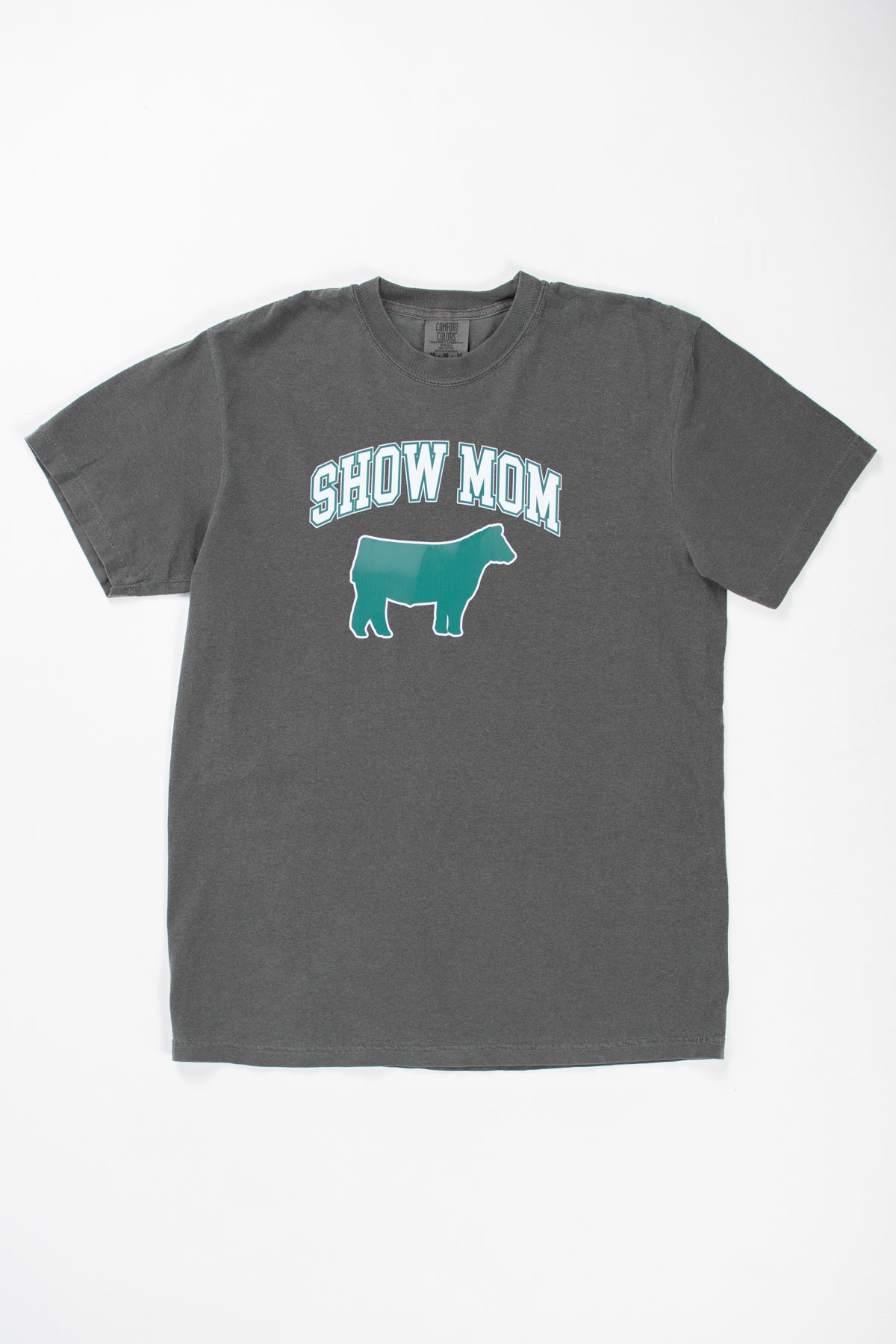 'Show Mom' Fair Animal Charcoal Tee