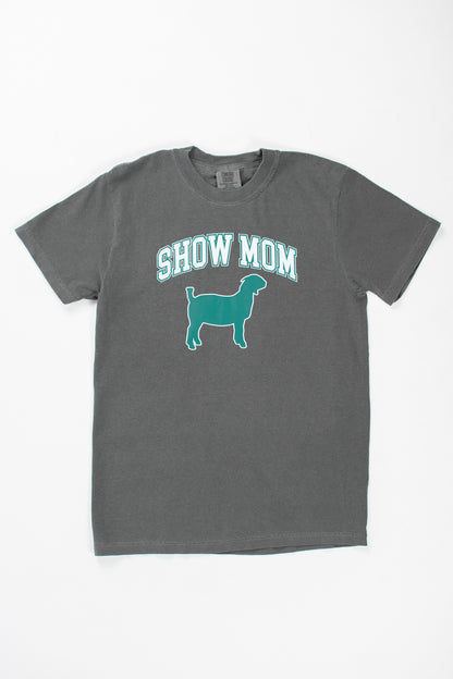 'Show Mom' Fair Animal Charcoal Tee