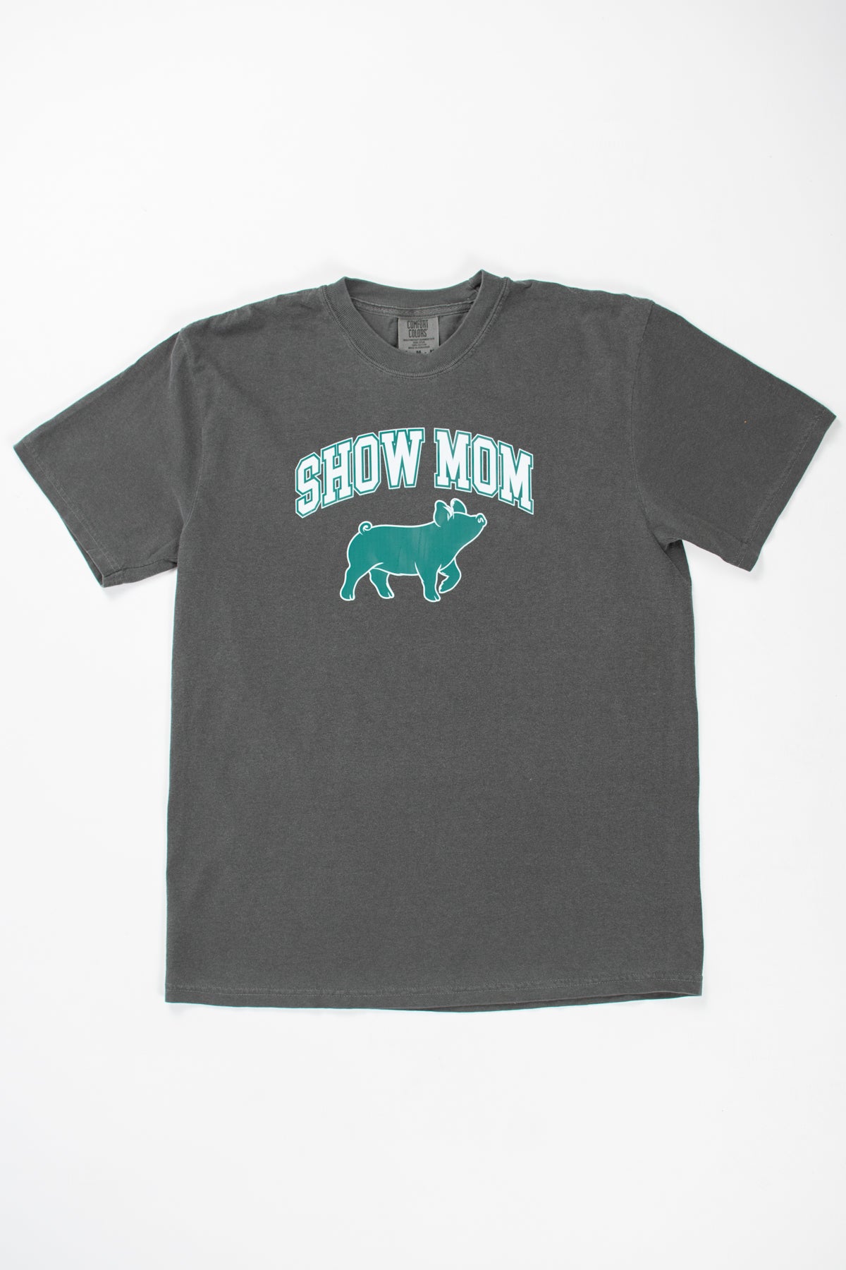 'Show Mom' Fair Animal Charcoal Tee