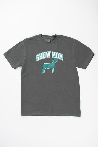 'Show Mom' Fair Animal Charcoal Tee