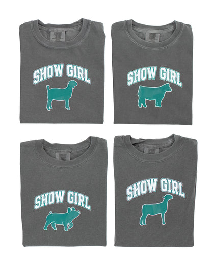 Show Girl' Fair Animal Charcoal Tee
