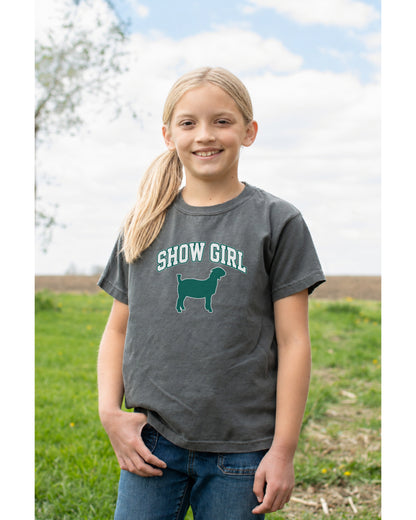 Show Girl' Fair Animal Charcoal Youth Tee