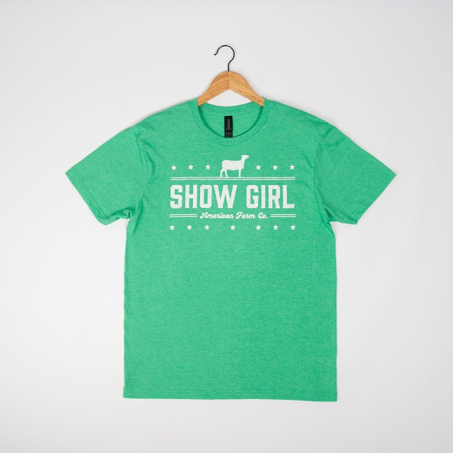 ‘Show Girl’ Heather Green Sheep Tee - American Farm Company