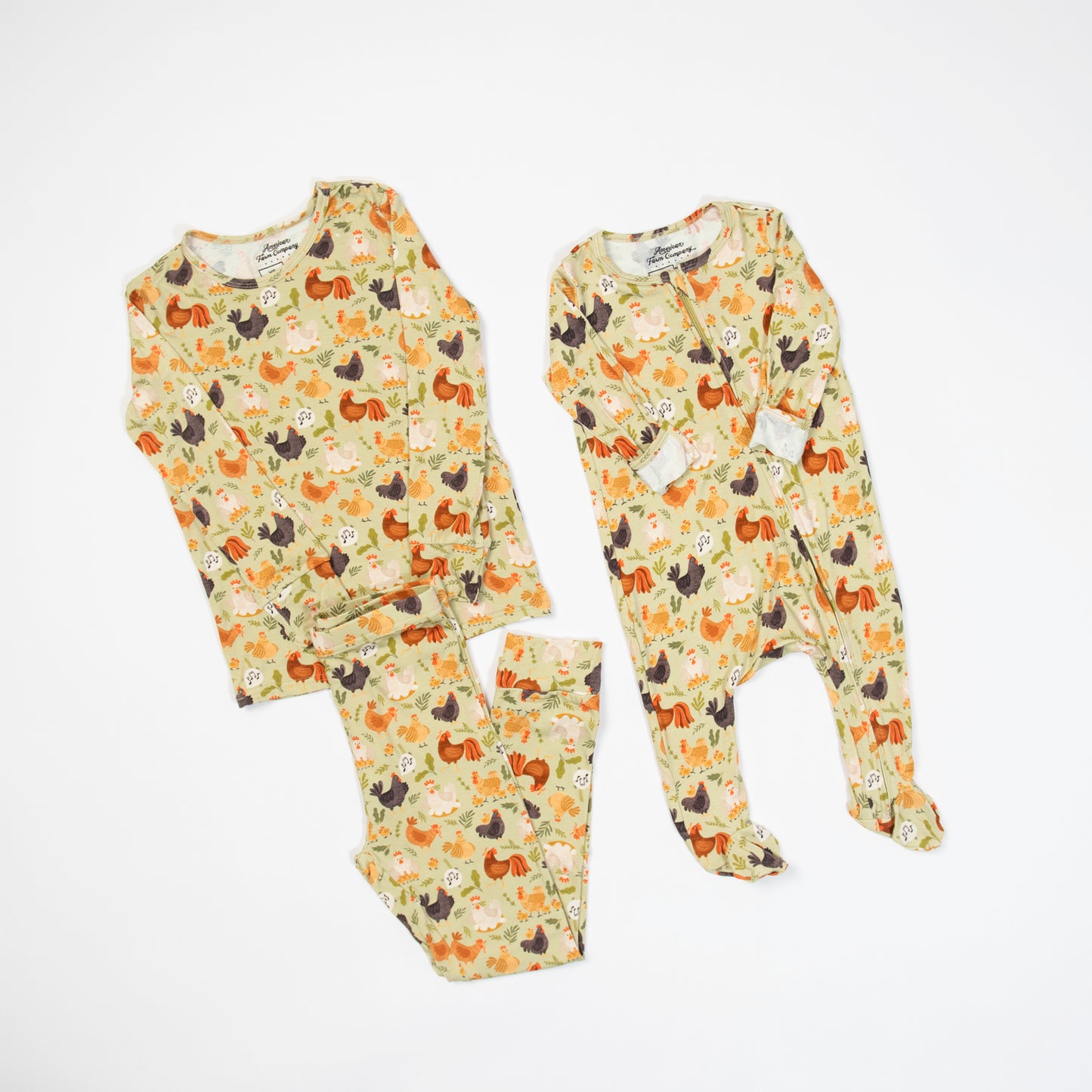 Singing Chickens Toddler/Youth Bamboo Pajamas