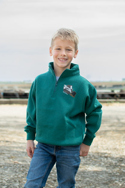 Skid Loader Green Youth 1/4 Zip