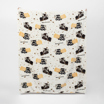 Skid Loader Plush Blanket