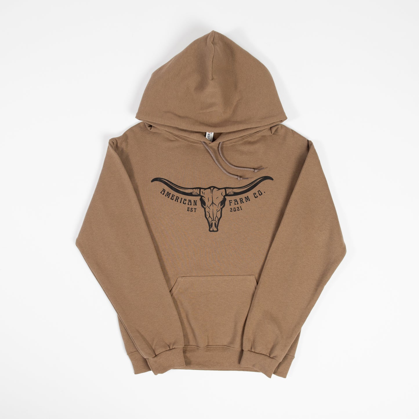 Skull Horns Mocha Hoodie