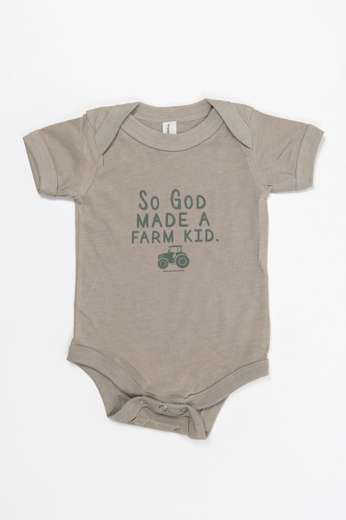 'So God Made a Farm Kid' Tractor Onesie