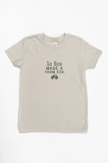 'So God Made a Farm Kid' Tractor Toddler/Youth Tee