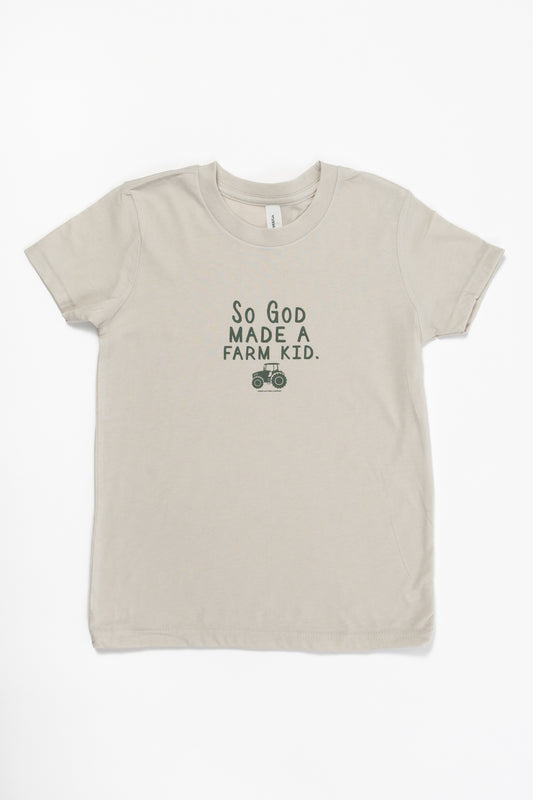 'So God Made a Farm Kid' Tractor Toddler/Youth Tee