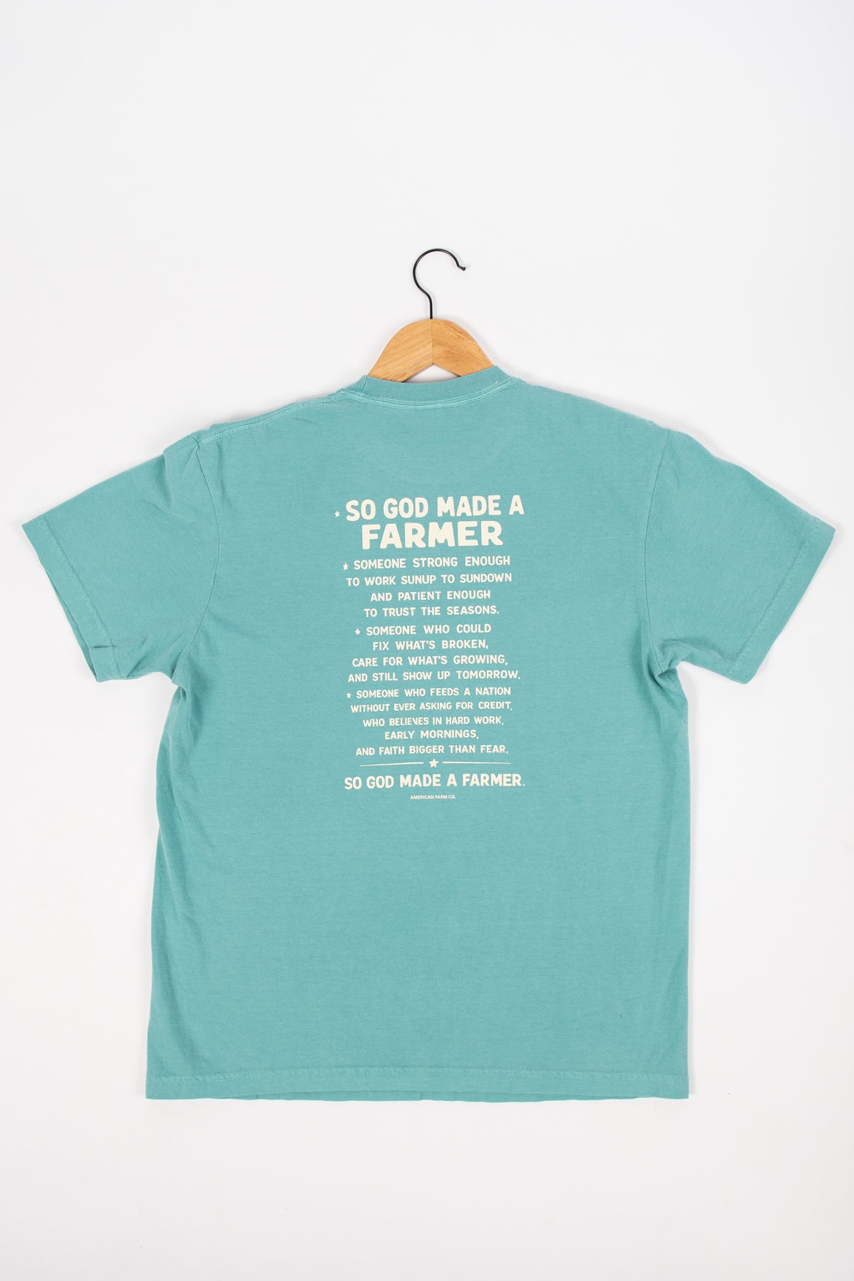 So God Made a Farmer.' Teal Tee