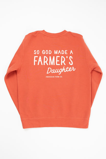 'So God Made a Farmer's Daughter' Adult Crewneck