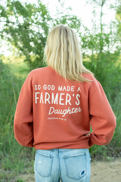 'So God Made a Farmer's Daughter' Adult Crewneck