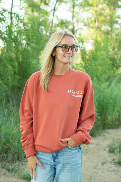 'So God Made a Farmer's Daughter' Adult Crewneck
