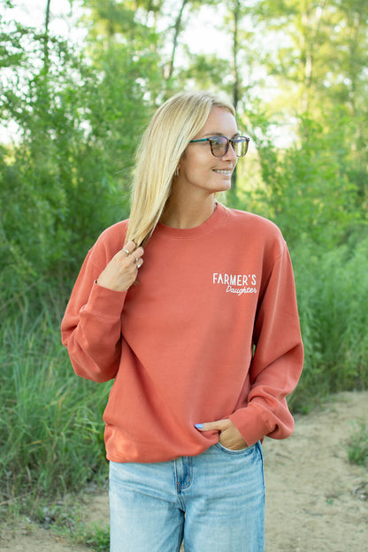 'So God Made a Farmer's Daughter' Adult Crewneck