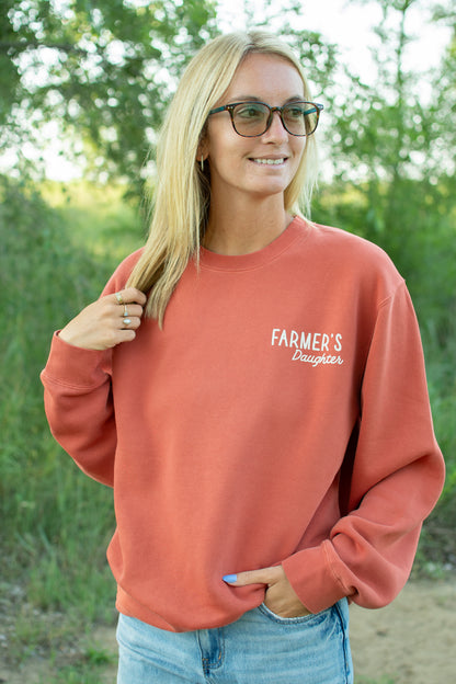 'So God Made a Farmer's Daughter' Adult Crewneck