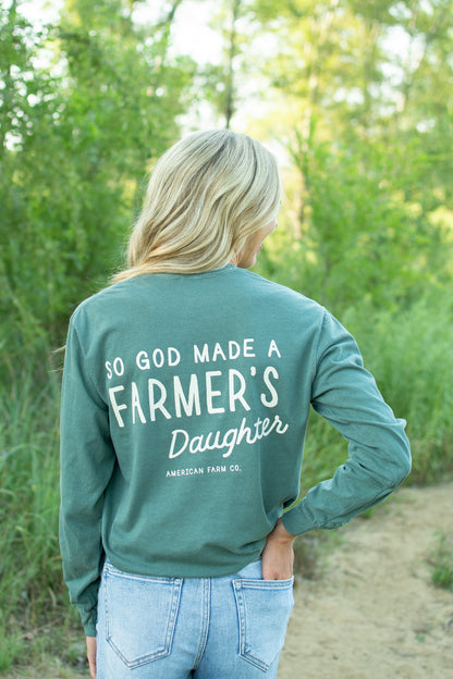 'So God Made a Farmer's Daughter' Adult Long Sleeve