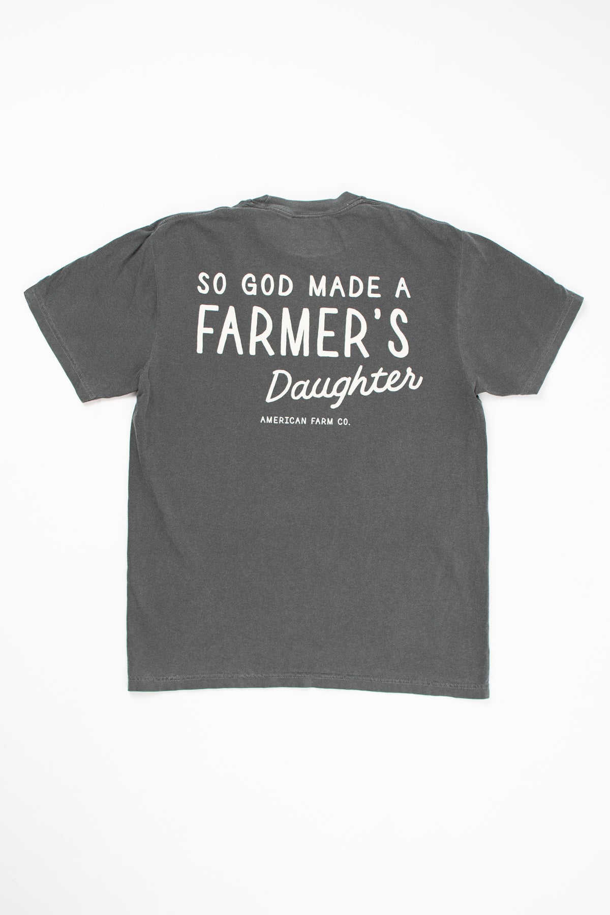 'So God Made a Farmer's Daughter' Adult T-Shirt - Charcoal