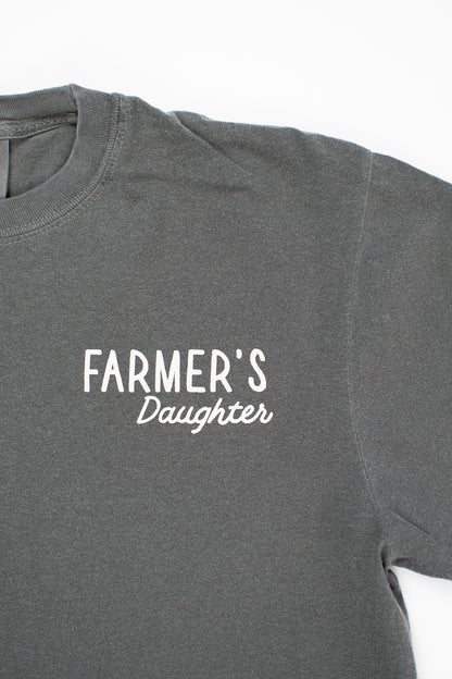 'So God Made a Farmer's Daughter' Adult T-Shirt - Charcoal
