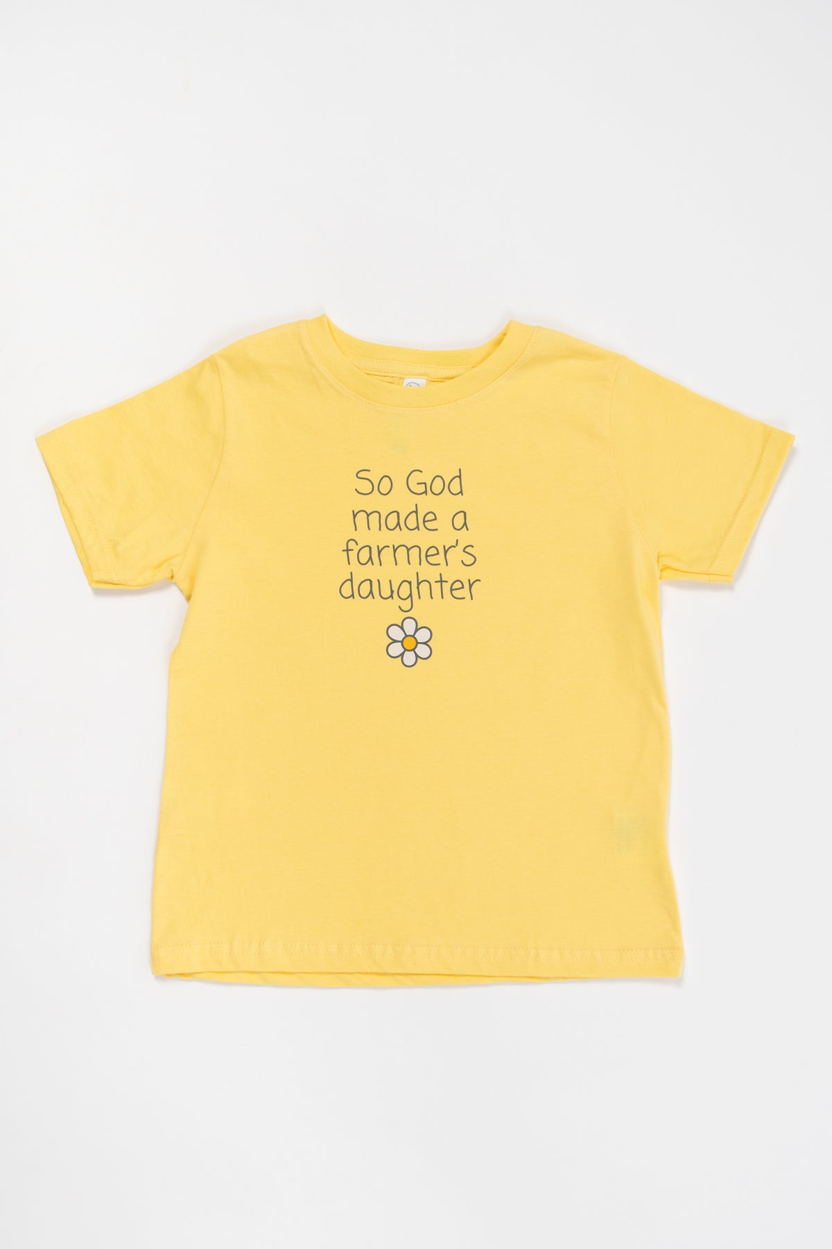 So God Made a Farmer's Daughter' Toddler/Youth Yellow Tee