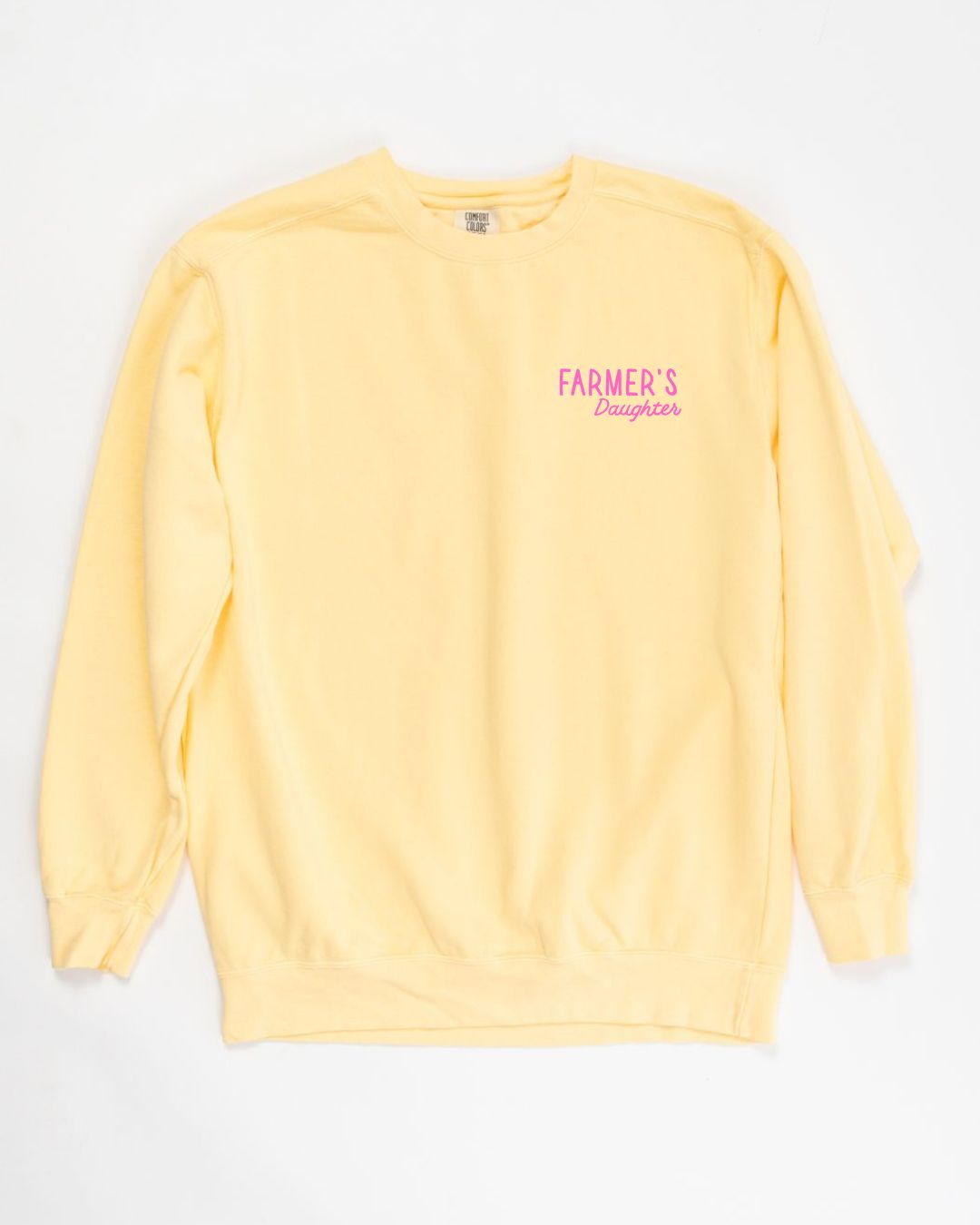 So God Made a Farmer's Daughter' Yellow Crewneck