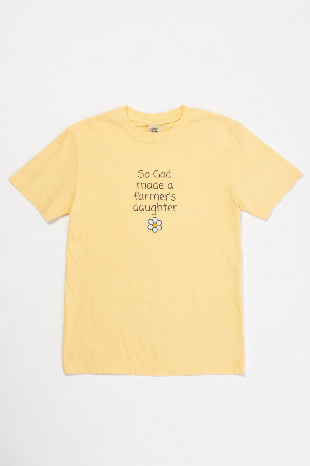 So God Made a Farmer's Daughter' Yellow Tee