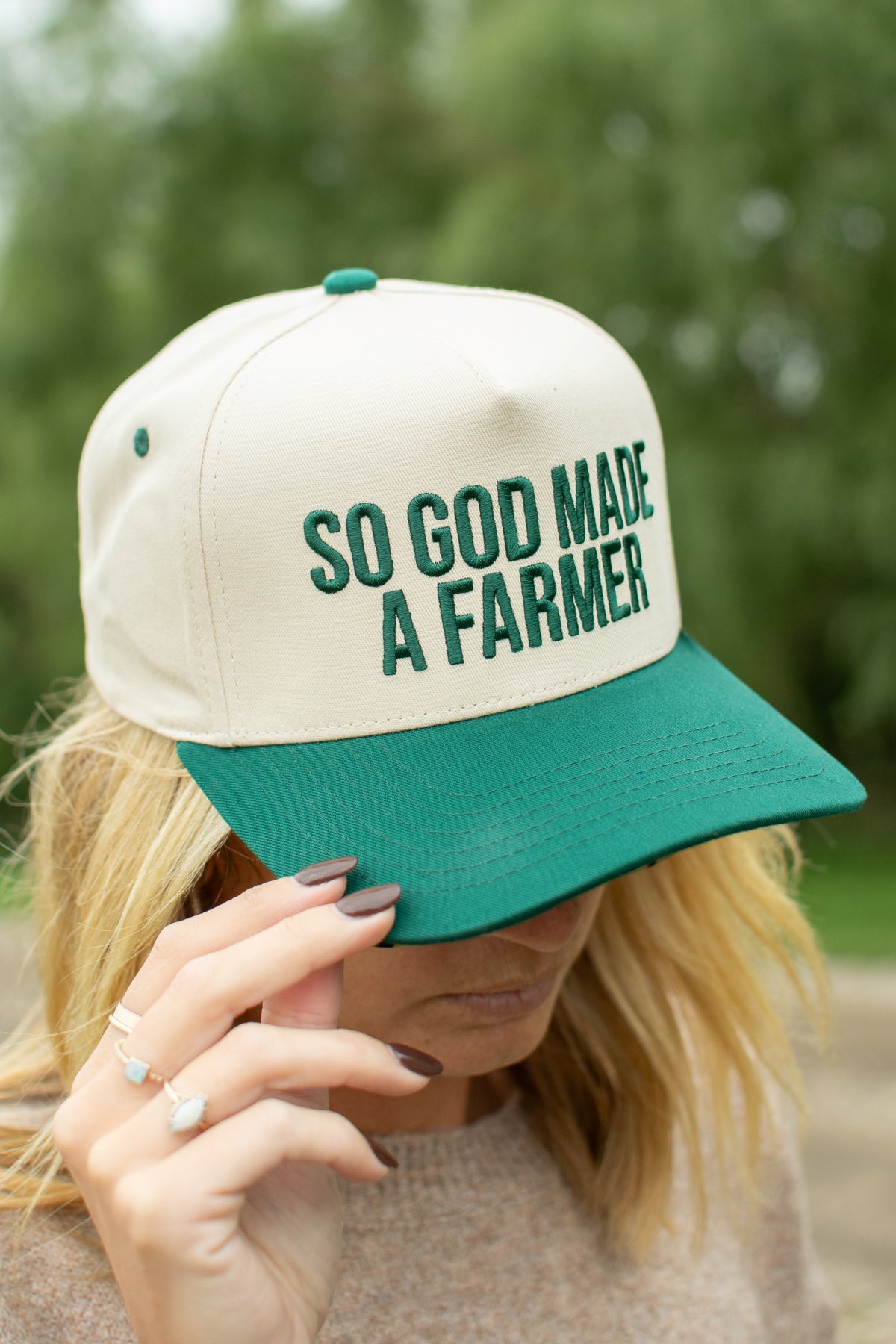 So God Made A Farmer Two Tone Trucker Hat