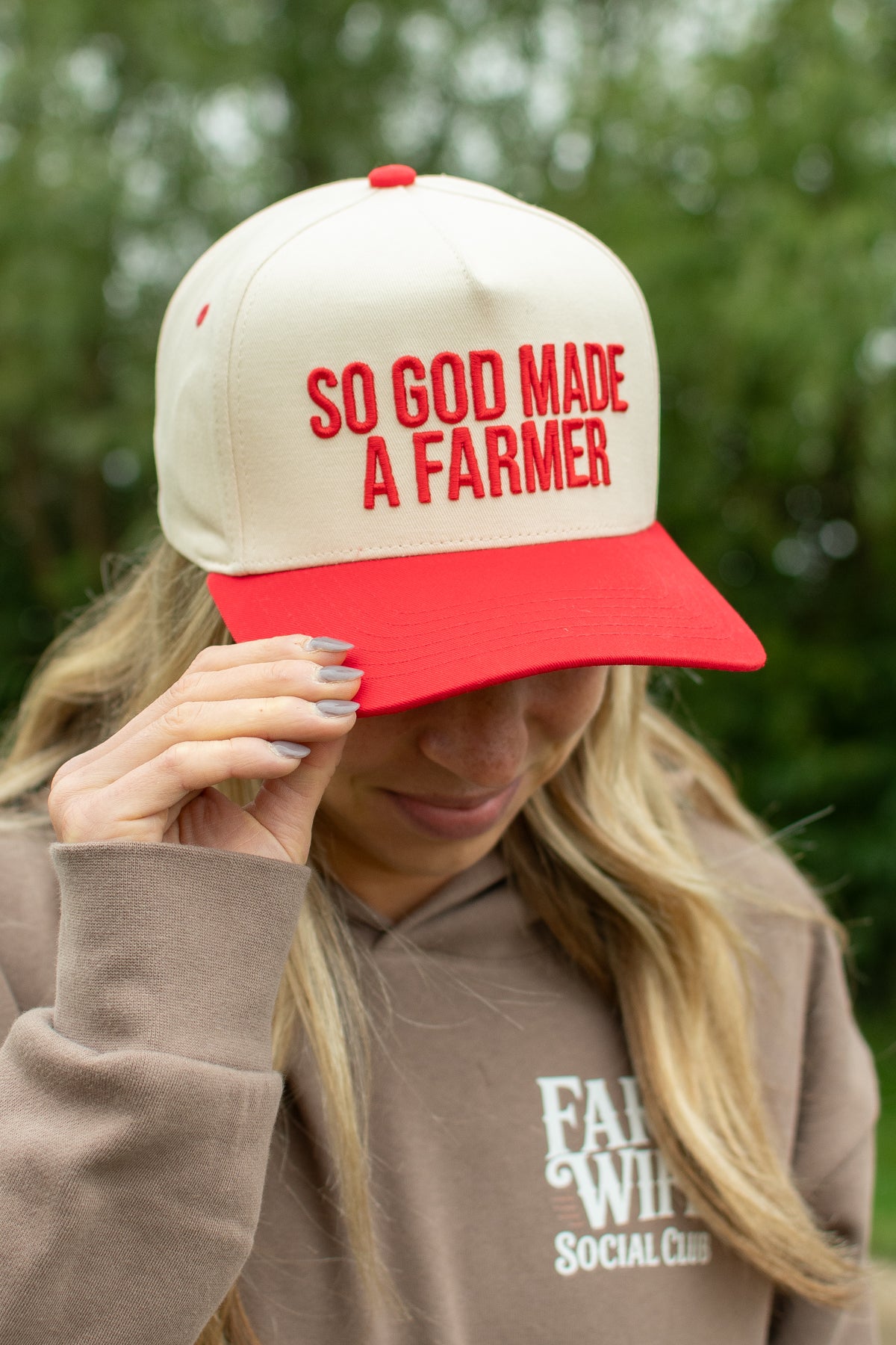 So God Made A Farmer Two Tone Trucker Hat