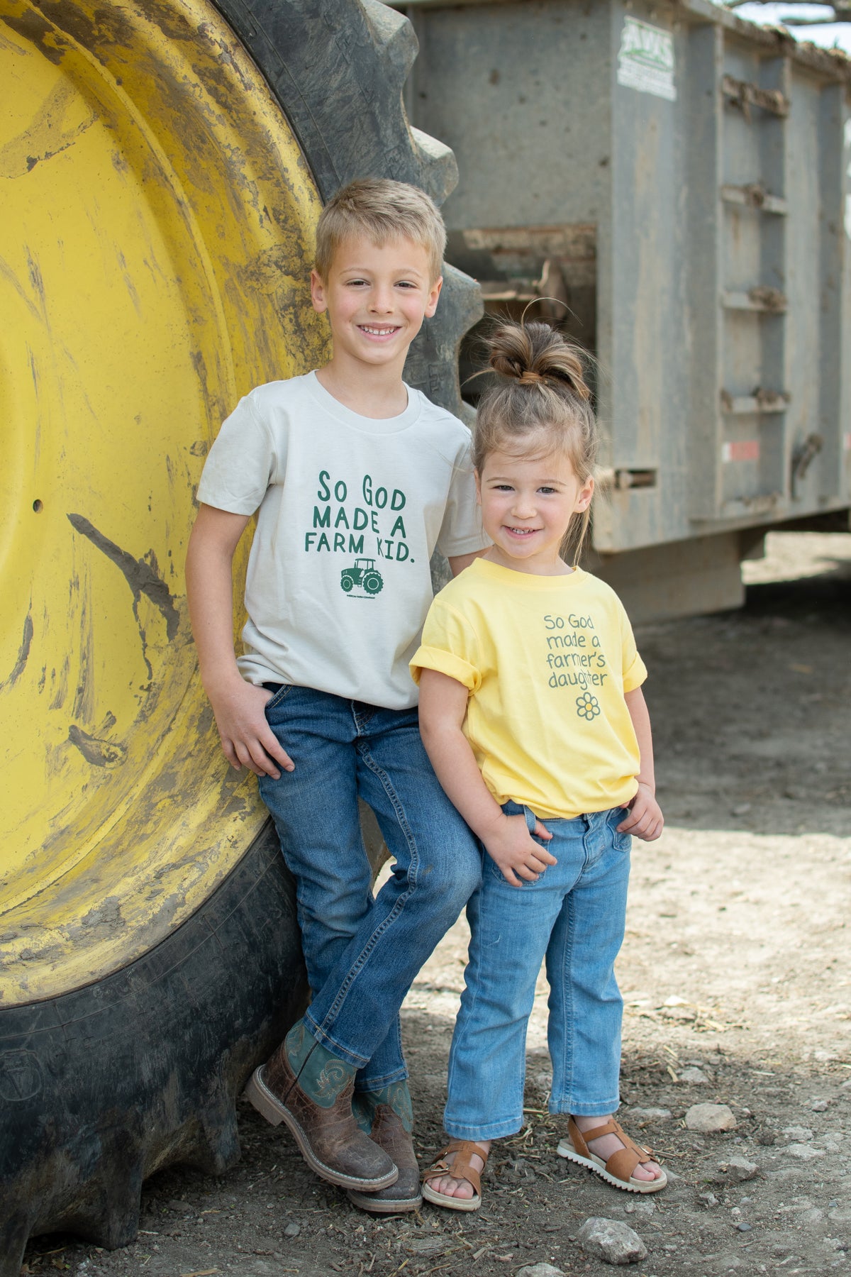 'So God Made a Farm Kid' Tractor Toddler/Youth Tee